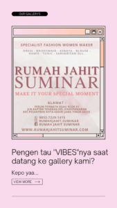 SELAMAT DATANG DI RUMAH JAHIT SUMINAR